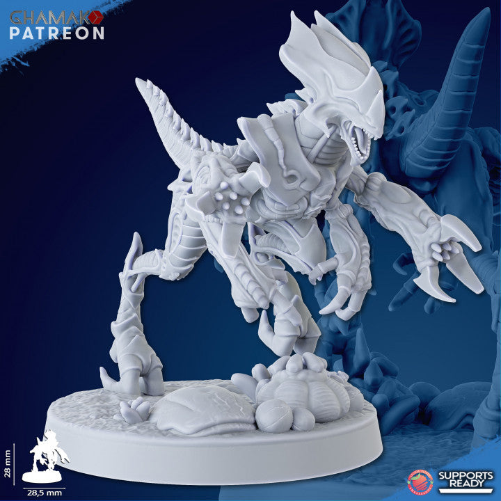 Bio Swarm Shardlings (10 Units), proxy miniature, squad, 28mm heroic scale unpainted resin, view 5