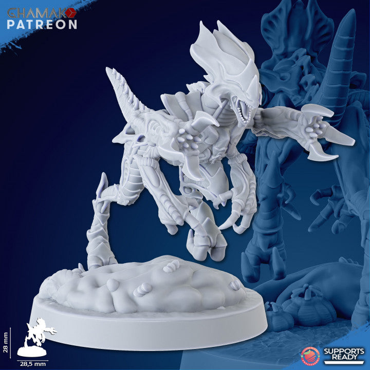 Bio Swarm Shardlings (10 Units), proxy miniature, squad, 28mm heroic scale unpainted resin, view 9