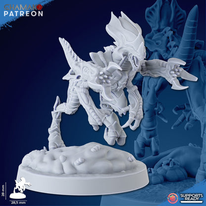 Bio Swarm Shardlings (10 Units), proxy miniature, squad, 28mm heroic scale unpainted resin, view 9
