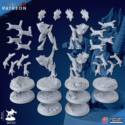 Bio Swarm Shardlings (10 Units), proxy miniature, squad, 28mm heroic scale unpainted resin, view 10