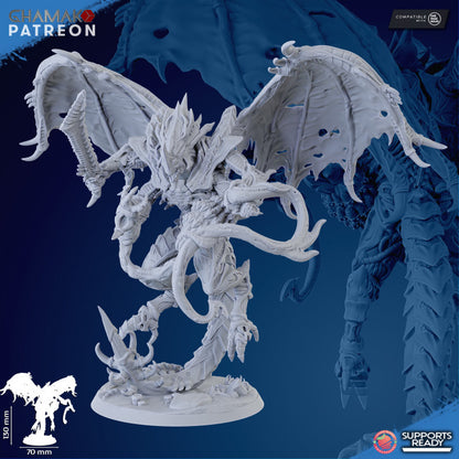 Bio Swarm Overmind Lander, proxy miniature, monster, 28mm heroic scale unpainted resin, view 4