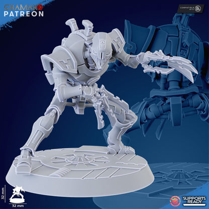 Necro Rippers Modular Kit (10 Units), proxy miniature, squad, 28mm heroic scale unpainted resin, view 3