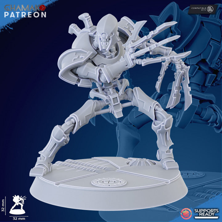 Necro Rippers Modular Kit (10 Units), proxy miniature, squad, 28mm heroic scale unpainted resin, view 7