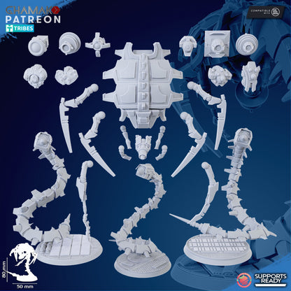 Eldar Wraith Screamer Female Squad, proxy miniature, 28mm heroic scale unpainted resin, view 5