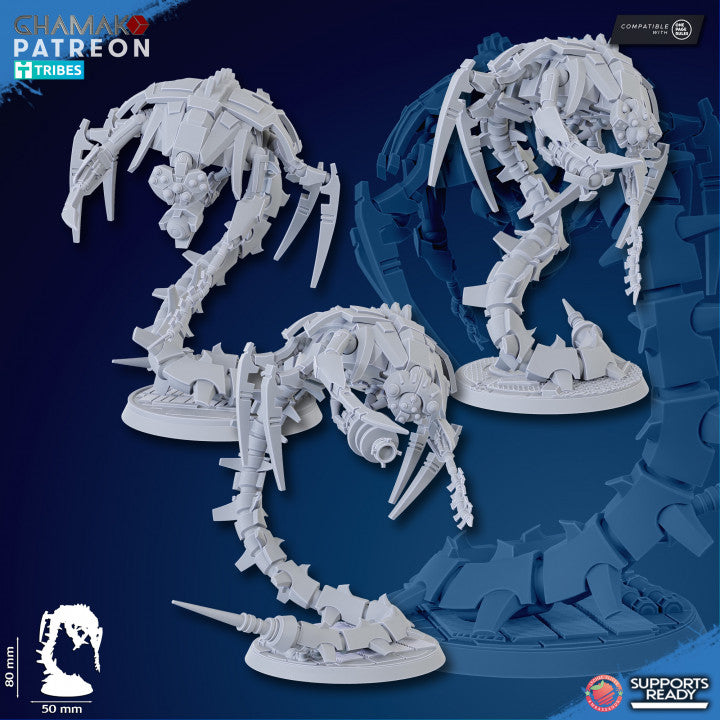 Eldar Wraith Squad With Blades, proxy miniature, 28mm heroic scale unpainted resin