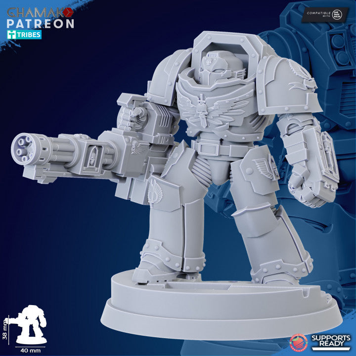 Hooded Knights Of Death Servant, proxy miniature, 28mm heroic scale unpainted resin, view 4