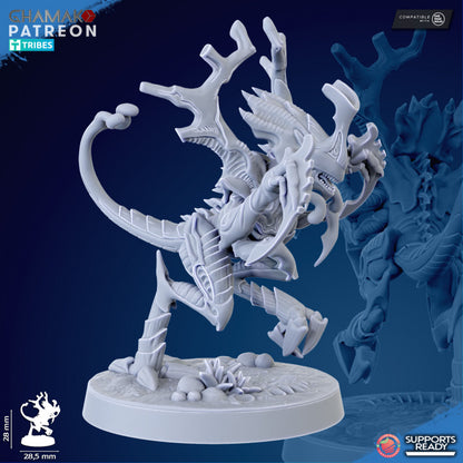 Bio Swarm Neurolings (10 Units), proxy miniature, squad, 28mm heroic scale unpainted resin, view 2