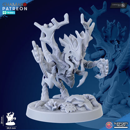 Bio Swarm Neurolings (10 Units), proxy miniature, squad, 28mm heroic scale unpainted resin, view 3