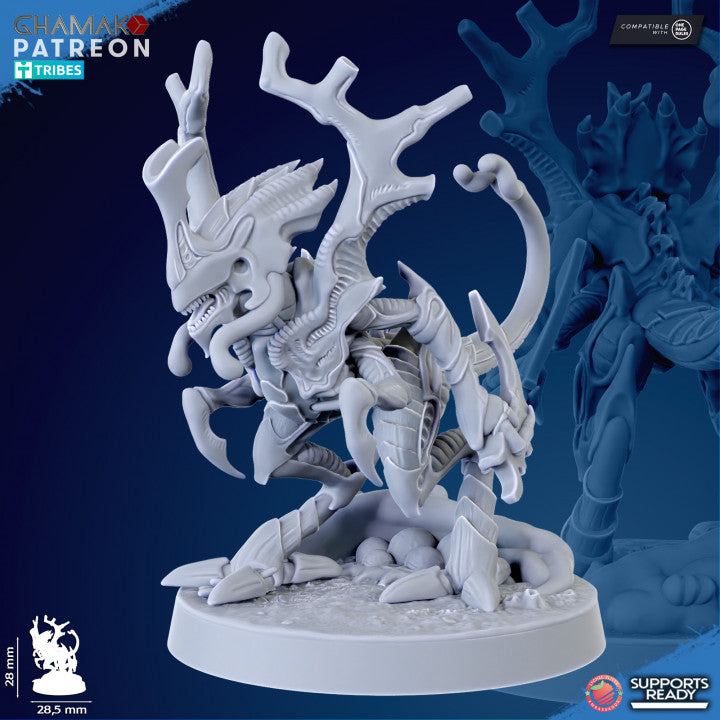 Bio Swarm Neurolings (10 Units), proxy miniature, squad, 28mm heroic scale unpainted resin, view 9