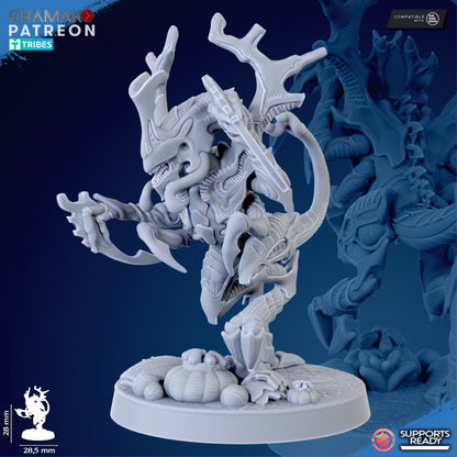 Bio Swarm Neurolings (10 Units), proxy miniature, squad, 28mm heroic scale unpainted resin, view 7