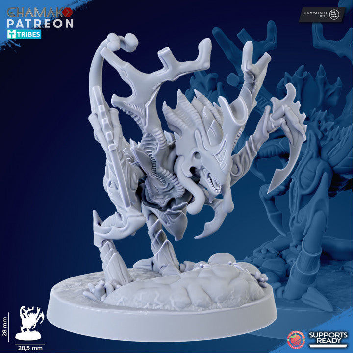 Bio Swarm Neurolings (10 Units), proxy miniature, squad, 28mm heroic scale unpainted resin, view 5