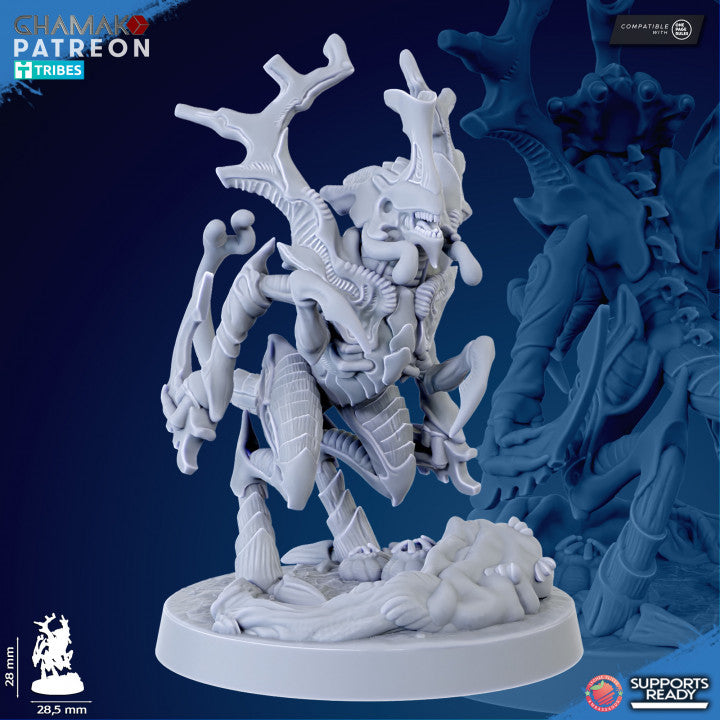 Bio Swarm Neurolings (10 Units), proxy miniature, squad, 28mm heroic scale unpainted resin, view 4