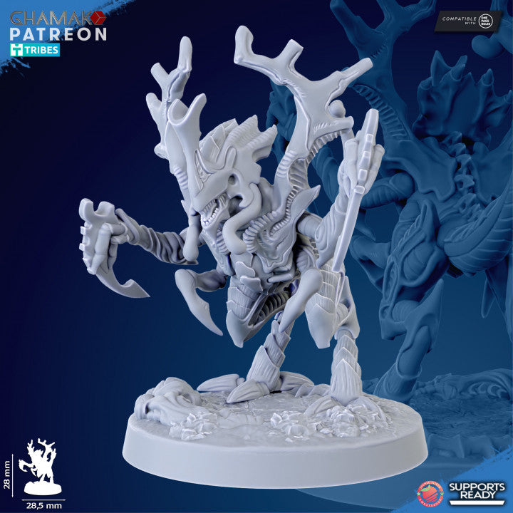 Bio Swarm Neurolings (10 Units), proxy miniature, squad, 28mm heroic scale unpainted resin, view 8
