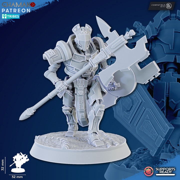 Necro Vault Guards Modular Kit (10 Units), proxy miniature, squad, 28mm heroic scale unpainted resin, view 8