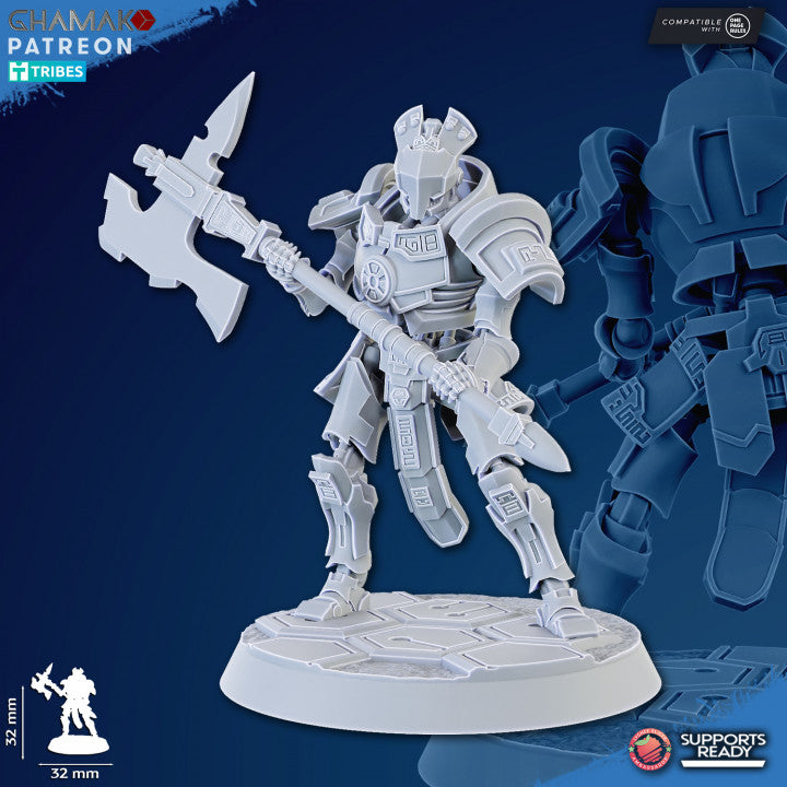 Necro Vault Guards Modular Kit (10 Units), proxy miniature, squad, 28mm heroic scale unpainted resin, view 6
