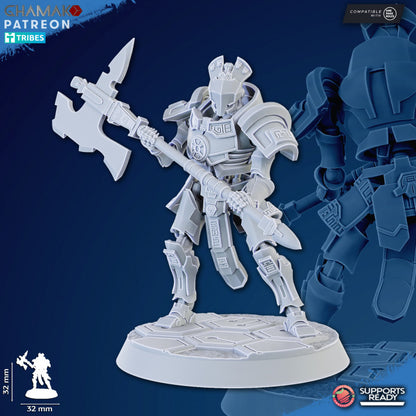 Necro Vault Guards Modular Kit (10 Units), proxy miniature, squad, 28mm heroic scale unpainted resin, view 6
