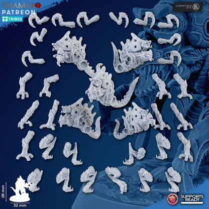 Bio Swarm Cystlings (5 Units), proxy miniature, squad, 28mm heroic scale unpainted resin, view 8