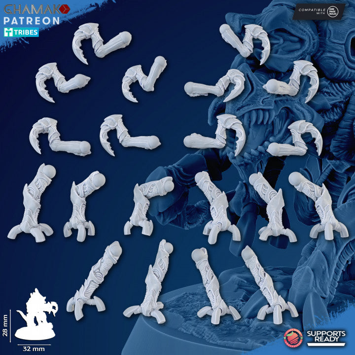 Bio Swarm Cystlings (5 Units), proxy miniature, squad, 28mm heroic scale unpainted resin, view 9