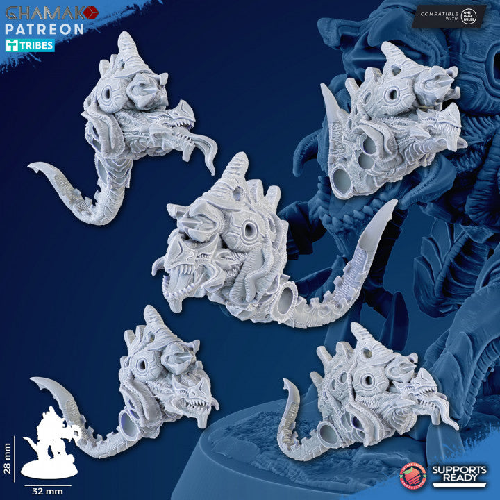 Bio Swarm Cystlings (5 Units), proxy miniature, squad, 28mm heroic scale unpainted resin, view 5