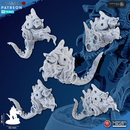 Bio Swarm Cystlings (5 Units), proxy miniature, squad, 28mm heroic scale unpainted resin, view 5