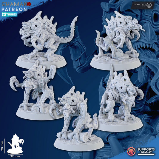 Bio Swarm Cystlings (5 Units), proxy miniature, squad, 28mm heroic scale unpainted resin