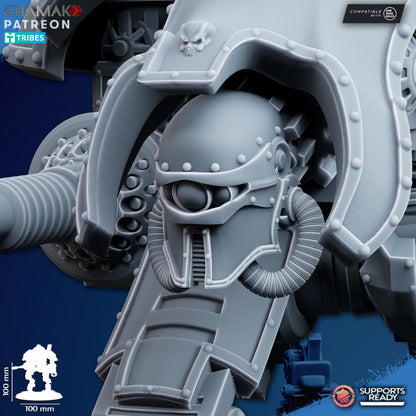 Imperial Titan Bellatorius V2, Titans proxy miniature, walker, 28mm heroic scale unpainted resin, view 5