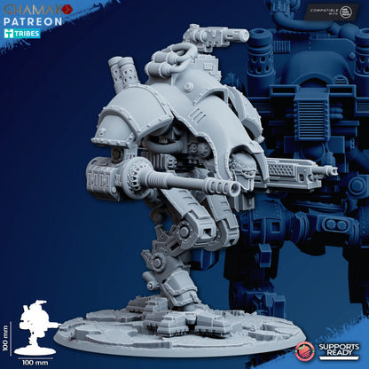 Imperial Titan Bellatorius V1, Titans proxy miniature, walker, 28mm heroic scale unpainted resin
