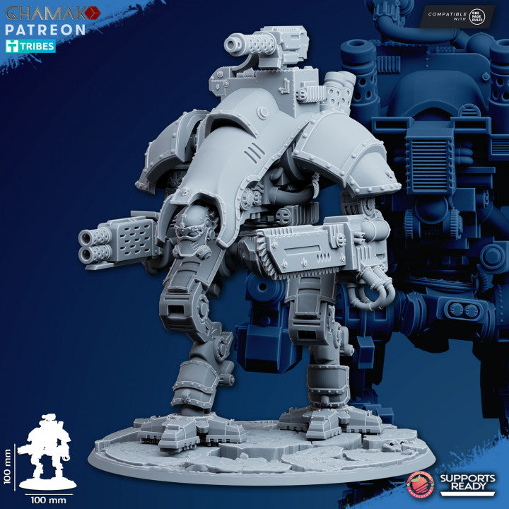 Imperial Titan Bellatorius V2, Titans proxy miniature, walker, 28mm heroic scale unpainted resin, view 8