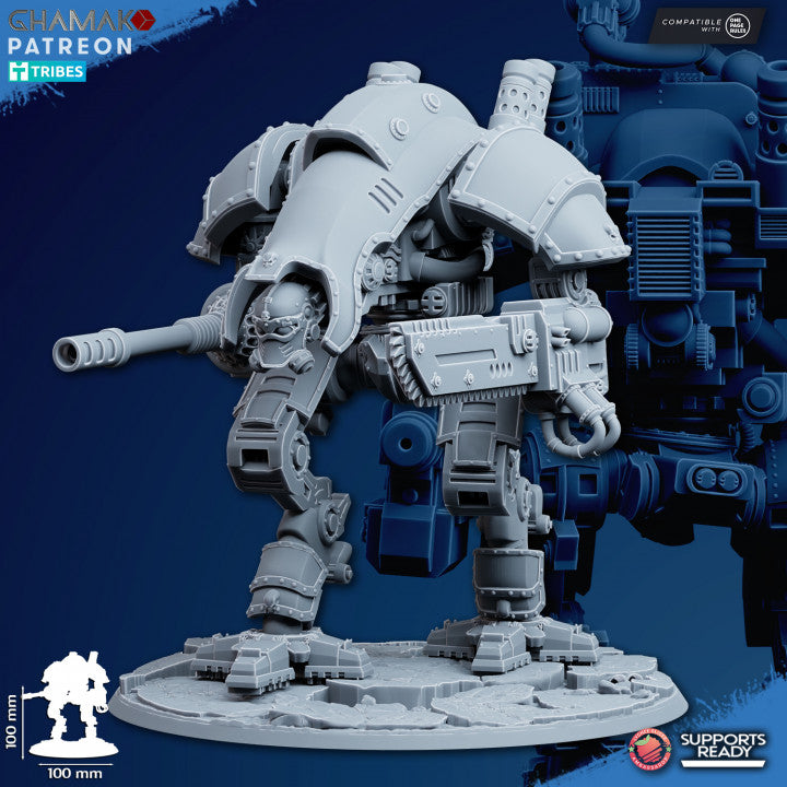 Imperial Titan Bellatorius V1, Titans proxy miniature, walker, 28mm heroic scale unpainted resin, view 7