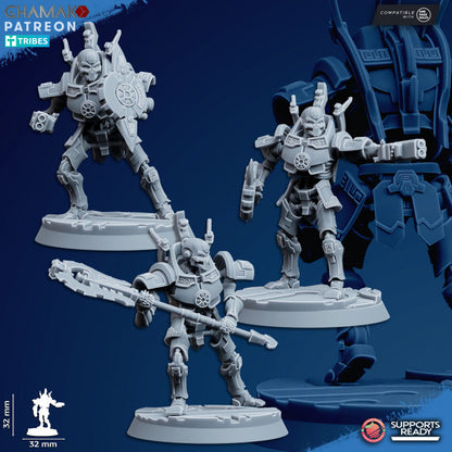 Necro Void Centurion Modular Kit V2 (10 Units), proxy miniature, squad, 28mm heroic scale unpainted resin, view 5