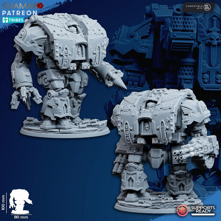 Hooded Knights Omega War Hulk, proxy miniature, 28mm heroic scale unpainted resin