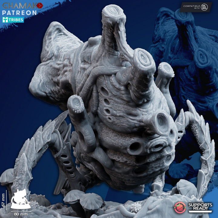Bio Swarm Sporespitters (3 Units), proxy miniature, squad, 28mm heroic scale unpainted resin, view 4