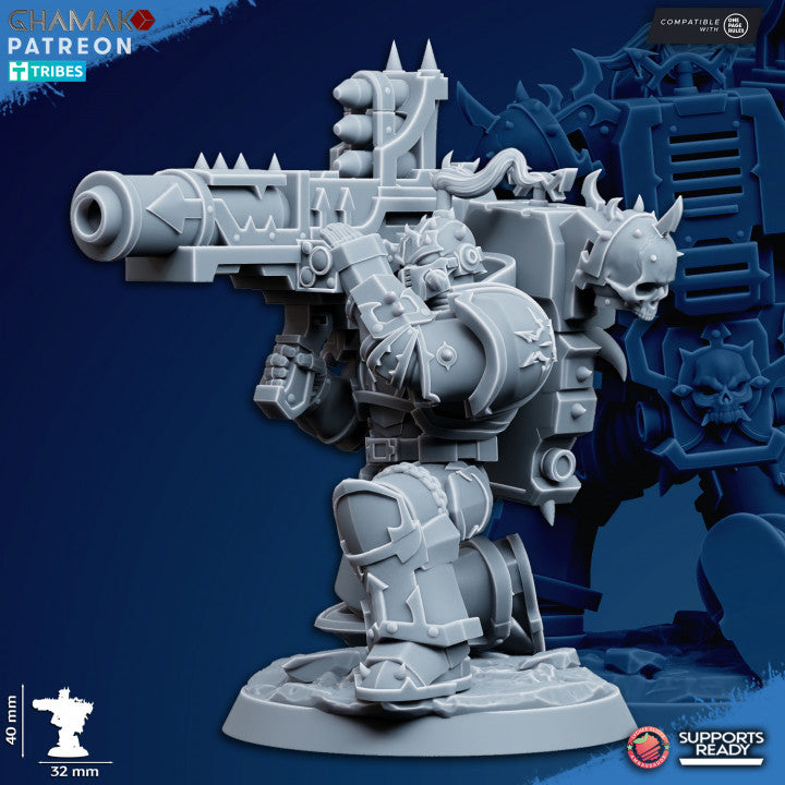 Dark Space Knights Traitor Desolators (5 Units), proxy miniature, squad, 28mm heroic scale unpainted resin, vie, view 5