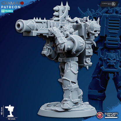 Dark Space Knights Traitor Desolators (5 Units), proxy miniature, squad, 28mm heroic scale unpainted resin, vie, view 3