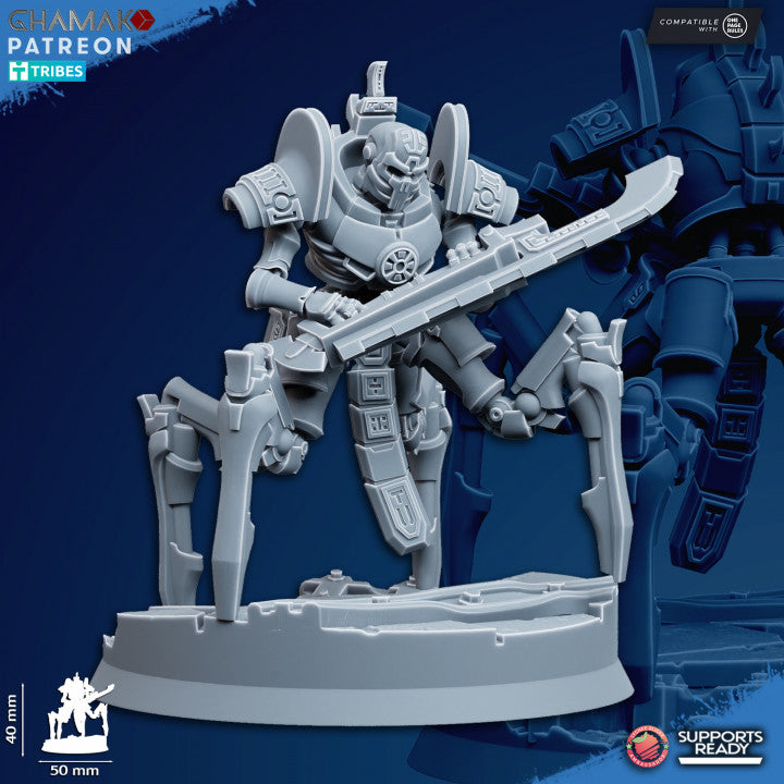 Necro Vanquishers, proxy miniature, 28mm heroic scale unpainted resin, view 4