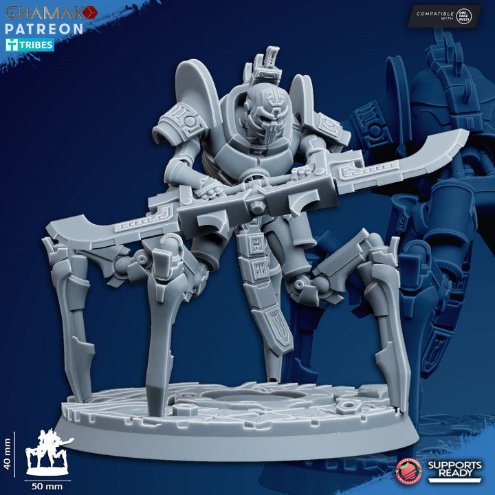 Necro Vanquishers, proxy miniature, 28mm heroic scale unpainted resin, view 5