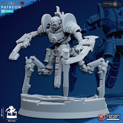 Necro Vanquishers, proxy miniature, 28mm heroic scale unpainted resin, view 7