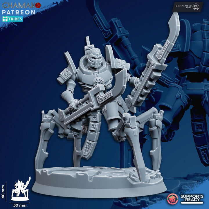 Necro Vanquishers, proxy miniature, 28mm heroic scale unpainted resin, view 8