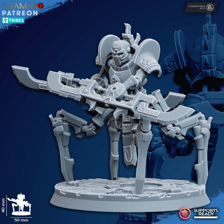 Necro Vanquishers, proxy miniature, 28mm heroic scale unpainted resin, view 6