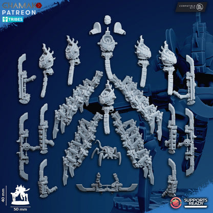Necro Vanquishers, proxy miniature, 28mm heroic scale unpainted resin, view 9