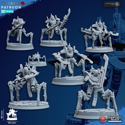Necro Vanquishers, proxy miniature, 28mm heroic scale unpainted resin