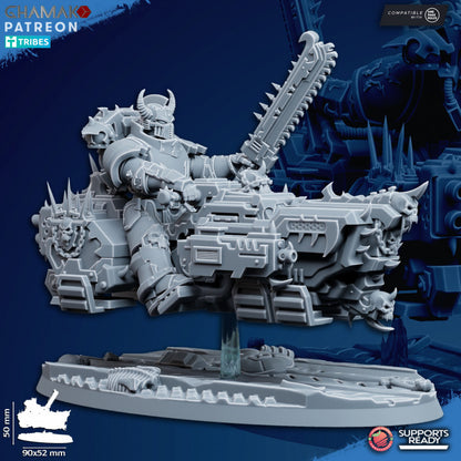 Dark Space Knights Traitor A-Grav Bikes (3 Units), proxy miniature, squad, 28mm heroic scale unpainted, view 2