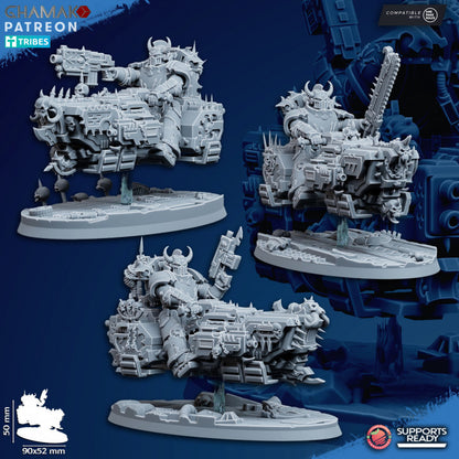 Dark Space Knights Traitor A-Grav Bikes (3 Units), proxy miniature, squad, 28mm heroic scale unpainted resin