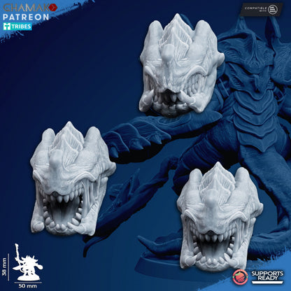 Bio Swarm Guards Melee (3 Units), proxy miniature, squad, 28mm heroic scale unpainted resin, view 7