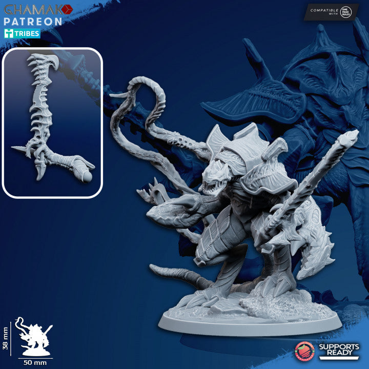 Bio Swarm Guards Melee (3 Units), proxy miniature, squad, 28mm heroic scale unpainted resin, view 2