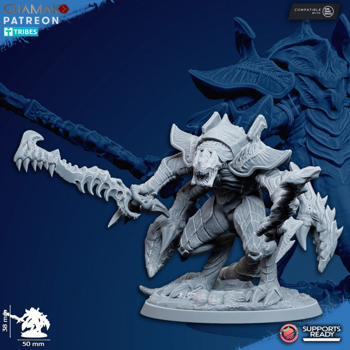 Bio Swarm Guards Melee (3 Units), proxy miniature, squad, 28mm heroic scale unpainted resin, view 4