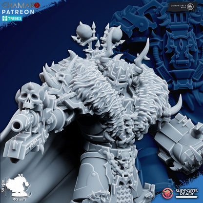 Dark Space Knights Corrupted Lord, proxy miniature, character, 28mm heroic scale unpainted resin, view 3