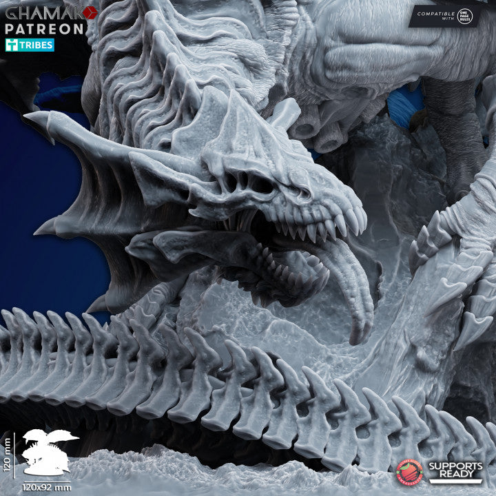 Bio Swarm Harrower, proxy miniature, monster, 28mm heroic scale unpainted resin, view 4