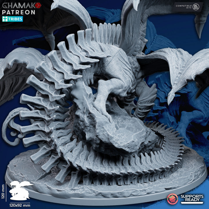 Bio Swarm Harrower, proxy miniature, monster, 28mm heroic scale unpainted resin, view 6