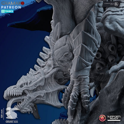 Bio Swarm Harrower, proxy miniature, monster, 28mm heroic scale unpainted resin, view 5
